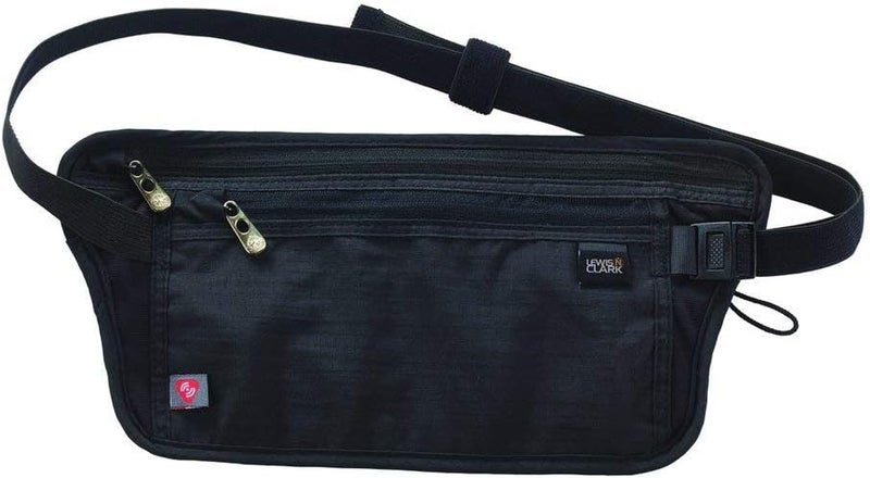 Lewis N. Clark Travel Money Belt Pouch, Slim RFID Blocking Anti Theft Waist Stash Pouches for Cash, Cards and Passport Holder - Image 1